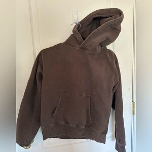 aritzia chocolate brown hoodie in size small